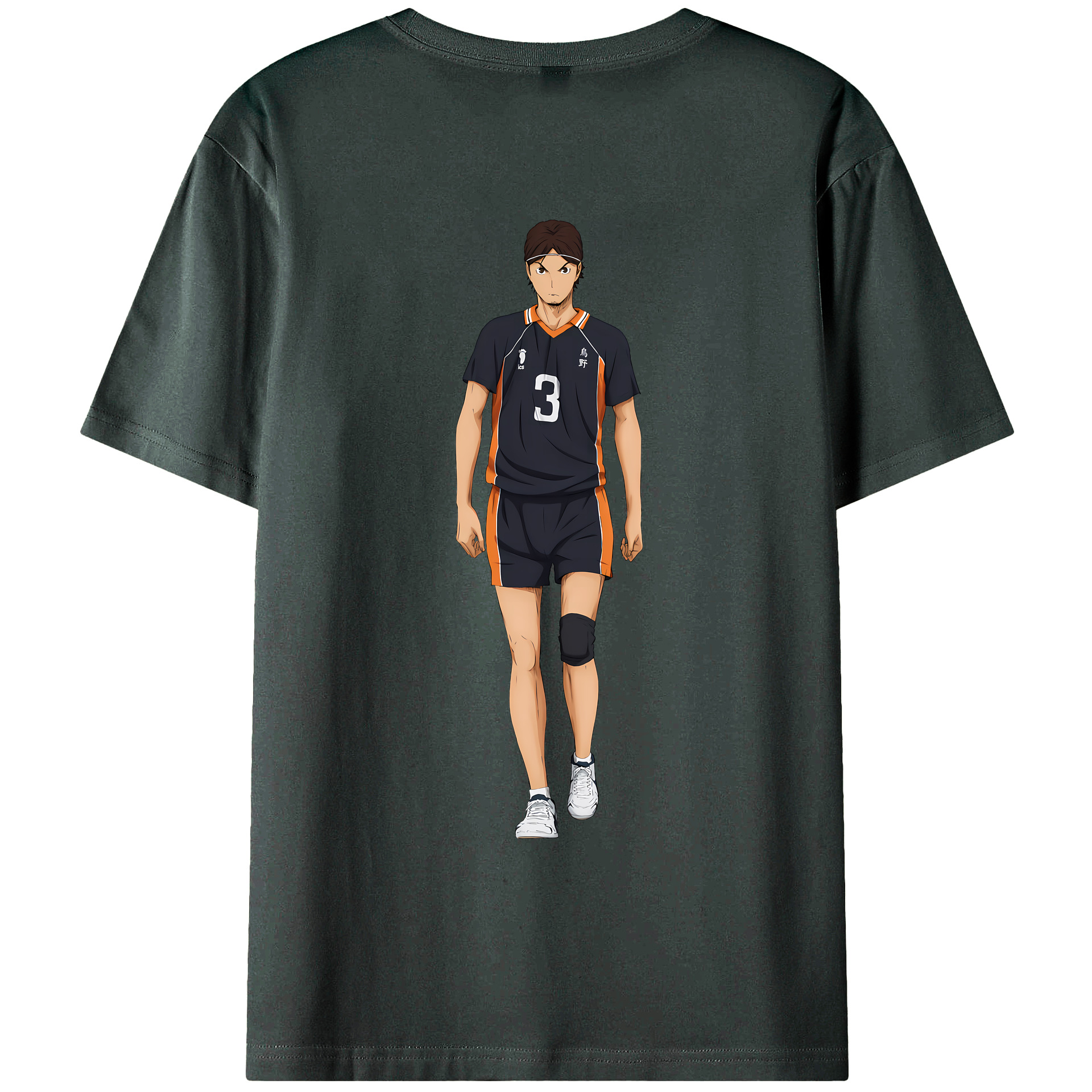 （画像用） ハイキュー!! Haikyu!! 綿100％ メンズ半袖Tシャツ（バックプリント） 通気性
